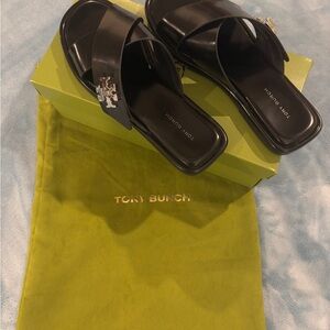 Tory Burch Black Slide Sandals